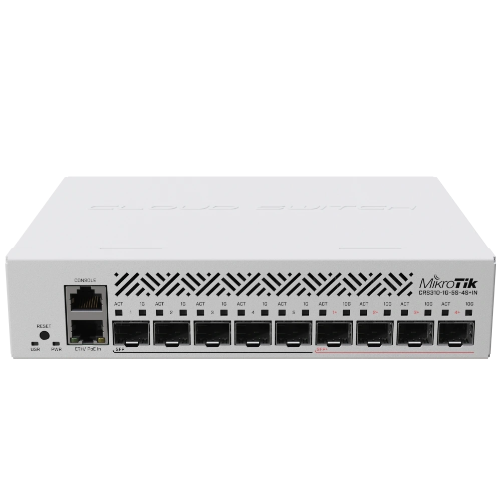 Некерований комутатор MikroTik CRS310-1G-5S-4S+IN
