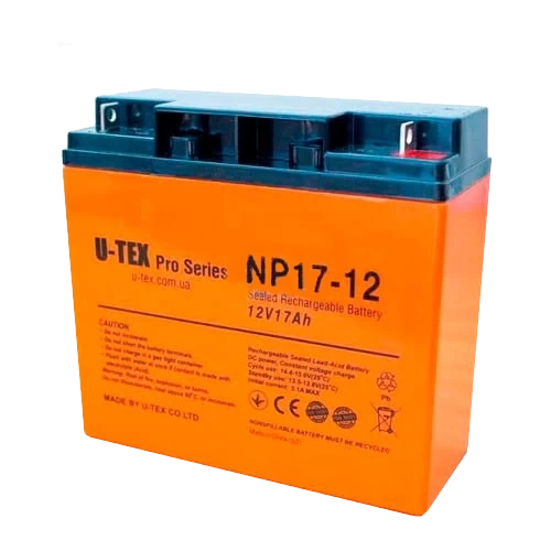 Акумулятор U-TEX PRO 12В / 17 Ah