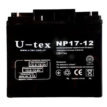 Акумулятор U-TEX 12В / 17 A