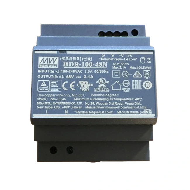 Імпульсний блок живлення Mean Well HDR-100-48N (48B 2.09А для монтажа на DIN рейку)