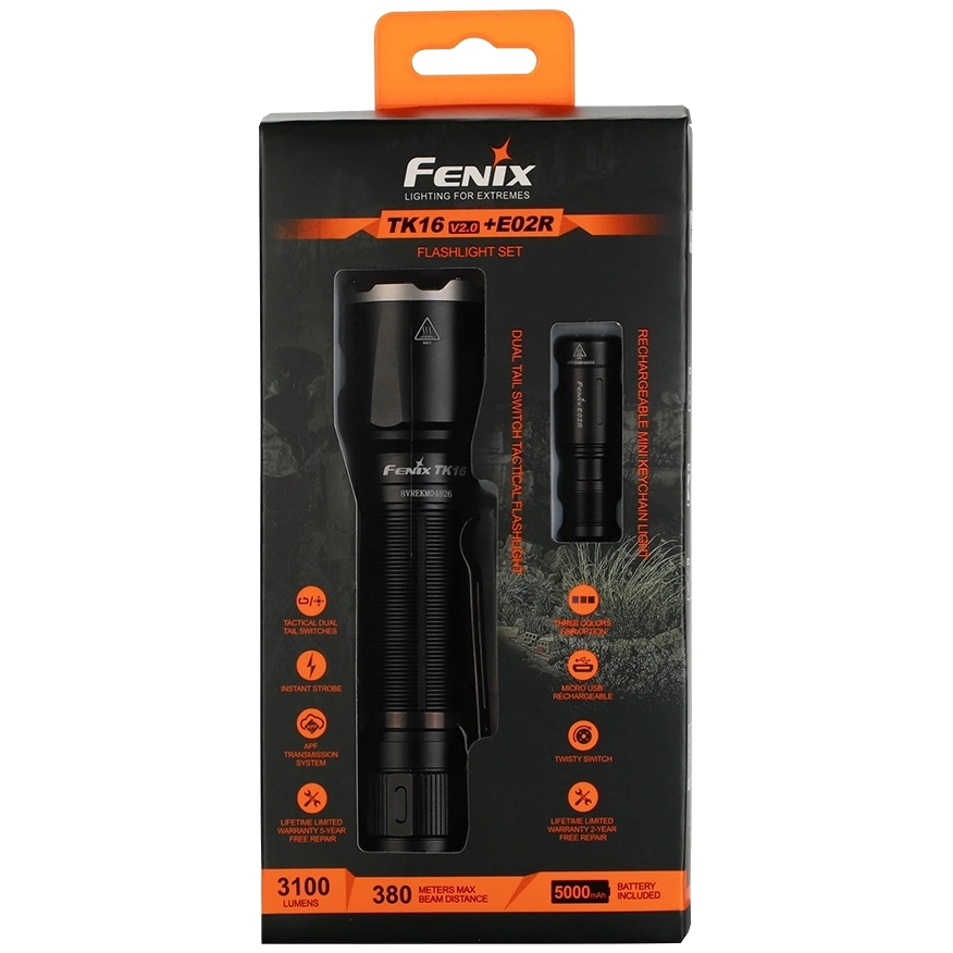 Ліхтарик Fenix TK16 V2.0 + E02R