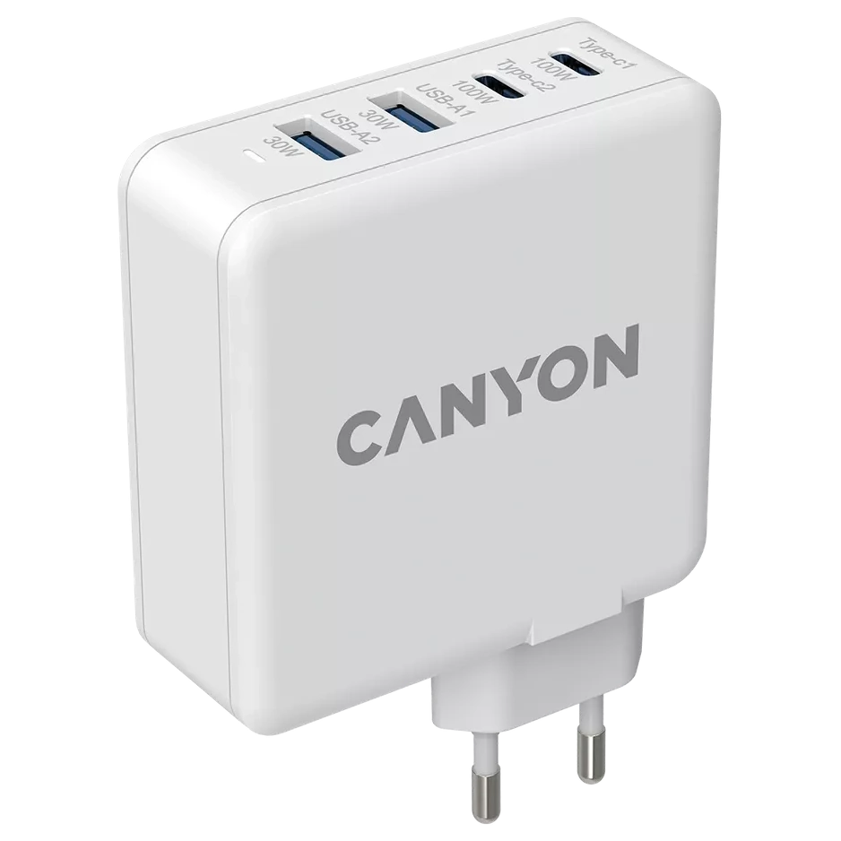 Мережевий адаптер Canyon H-65 white (GAN 100W)