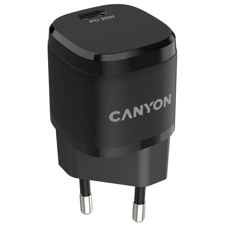 Мережевий адаптер Canyon H-08 black (PD 20W)