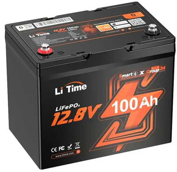 Акумулятор Li-Time Group24 L12V100-100-GROUP24-BT-4-A70 Bluetooth