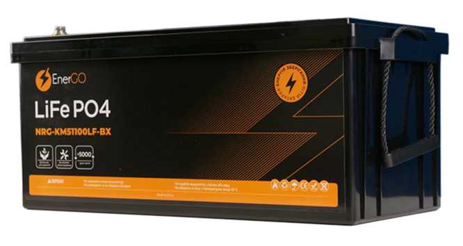Акумулятор EnerGo LiFePO4 51.2V 100Ah Bluetooth (NRG-KM51100LF-BX-BT)