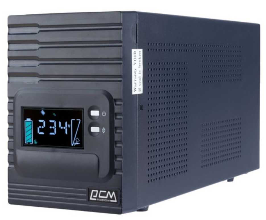 Джерело безперебійного живлення Powercom 1000VA/800W line-interactive R232 USB 8 IEC (SPT.1000.II.LCD)