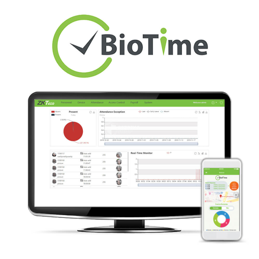 Програмне забезпечення ZKTeco BioTime ZKBT-AoD-20