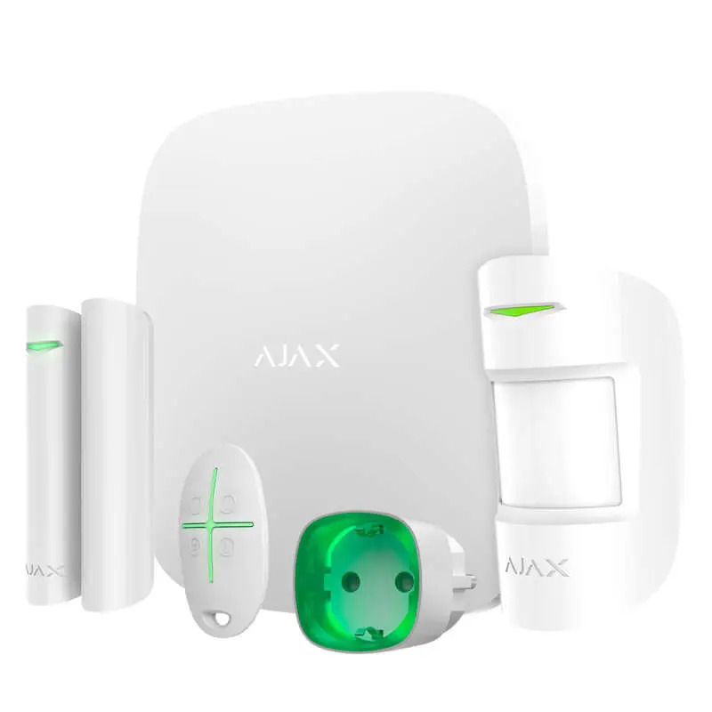 Комплект безпровідної сигналізації Ajax StarterKit + Socket (type F) white