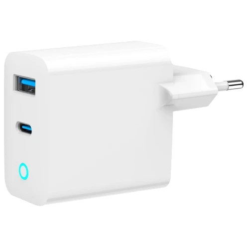 Мережевий адаптер Gembird TA-UC-PDQC45L-W-01 1 USB-A + 1 Type-C (PD45Вт + QC3.0 18Вт)