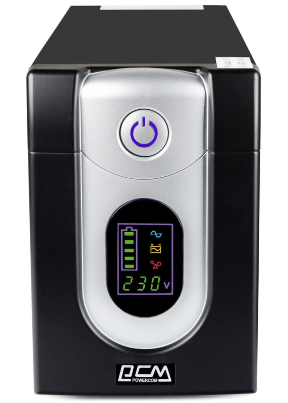 Джерело безперебійного живлення Powercom 1025VA/615W USB 4+2 IEC (IMD-1025AP LCD)