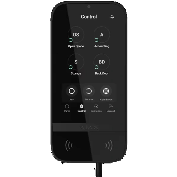 Клавіатура Ajax Superior KeyPad TouchScreen Fibra Black