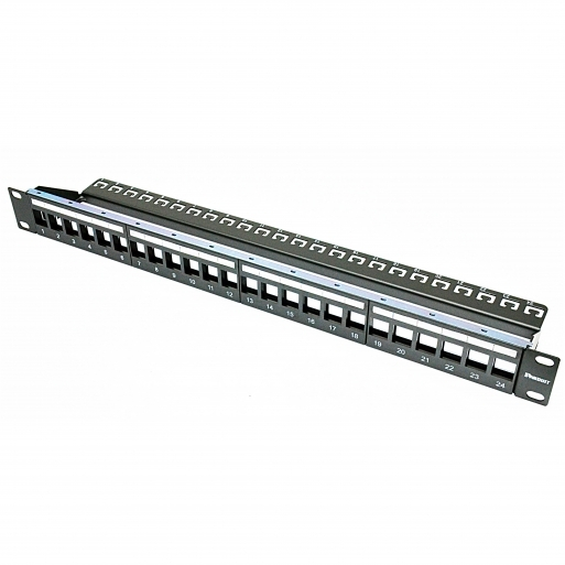 Патч панель Panduit під 24 модуля Keystone, 1U, 19 дюймів (KP24WSBL)