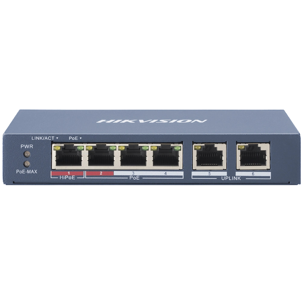 POE комутатор Hikvision DS-3E0106HP-E/M
