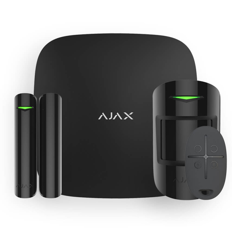 Комплект безпровідної сигналізації Ajax StarterKit 2 (8EU) чорний (black)