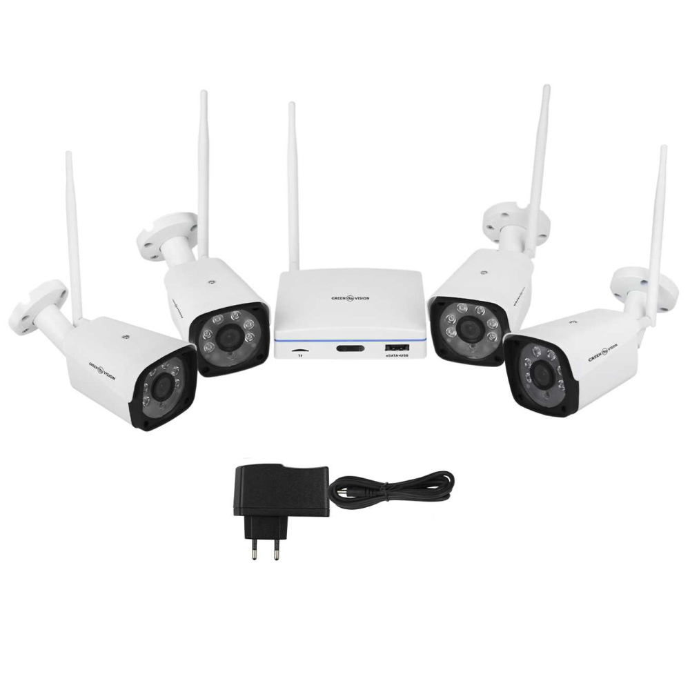 Комплект відеоспостереження Green Vision GV-IP-K-W58/04 3MP