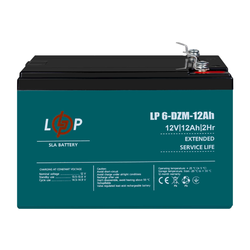 Акумулятор LogicPower LP 6-DZM-12 Ah - под Болт М5