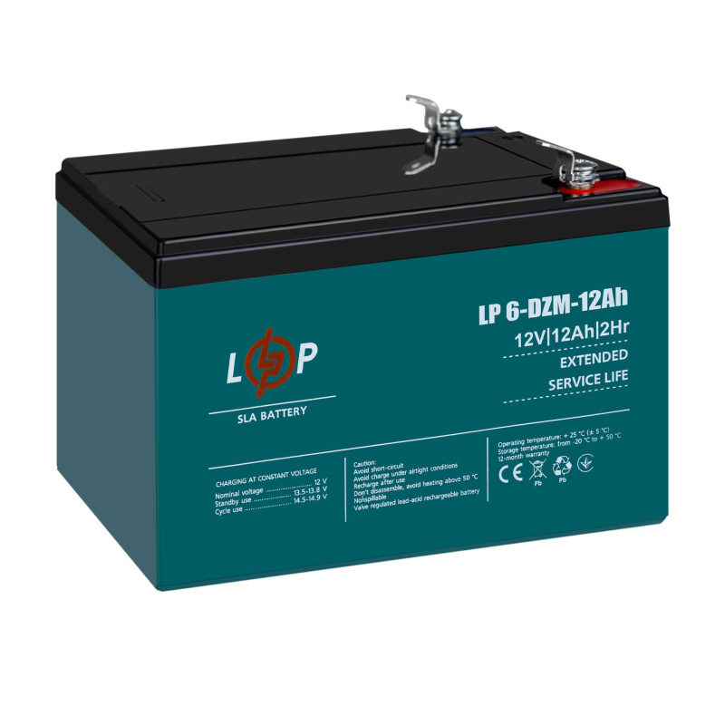 Акумулятор LogicPower LP 6-DZM-12 Ah - под Болт М5