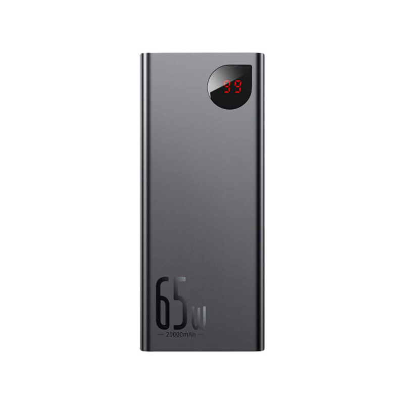 Повербанк Baseus Adaman Metal Digital Display QC 65W 20000mAh Чорний PPIMDA-D01
