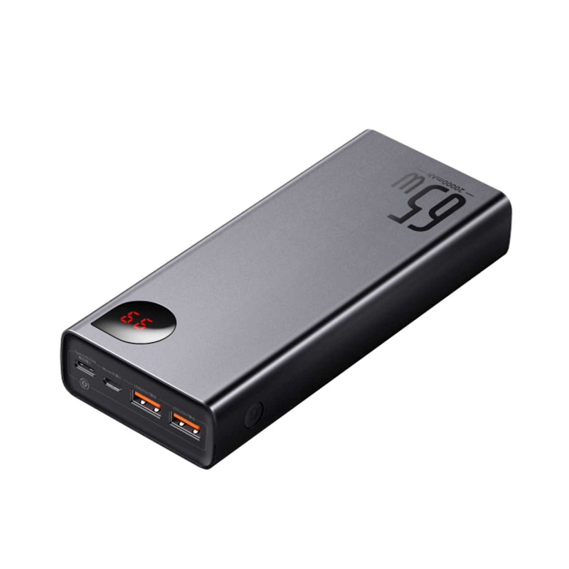 Повербанк Baseus Adaman Metal Digital Display QC 65W 20000mAh Чорний PPIMDA-D01
