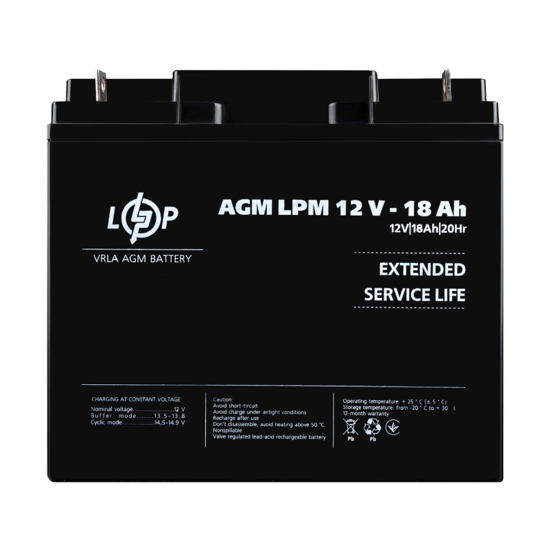 Акумулятор LogicPower LPM 12V - 18 Ah для Mercedes