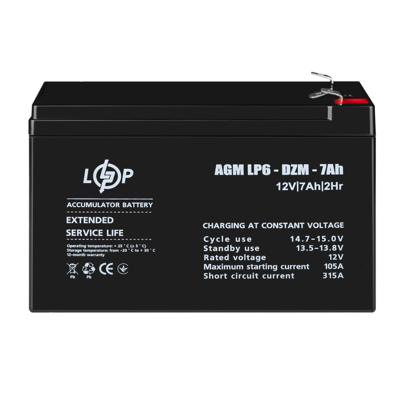 Акумулятор LogicPower LP 6-DZM-7 Ah