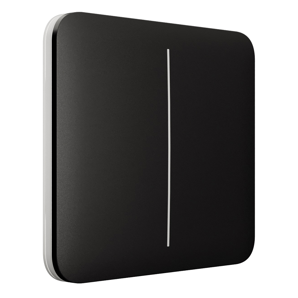 Кнопка вимикача Ajax SideButton (2-gang) for LightSwitch black