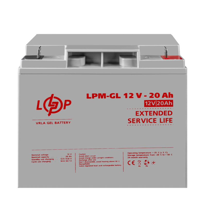 Акумулятор LogicPower Гелевий LPM-GL 12V - 20 Ah