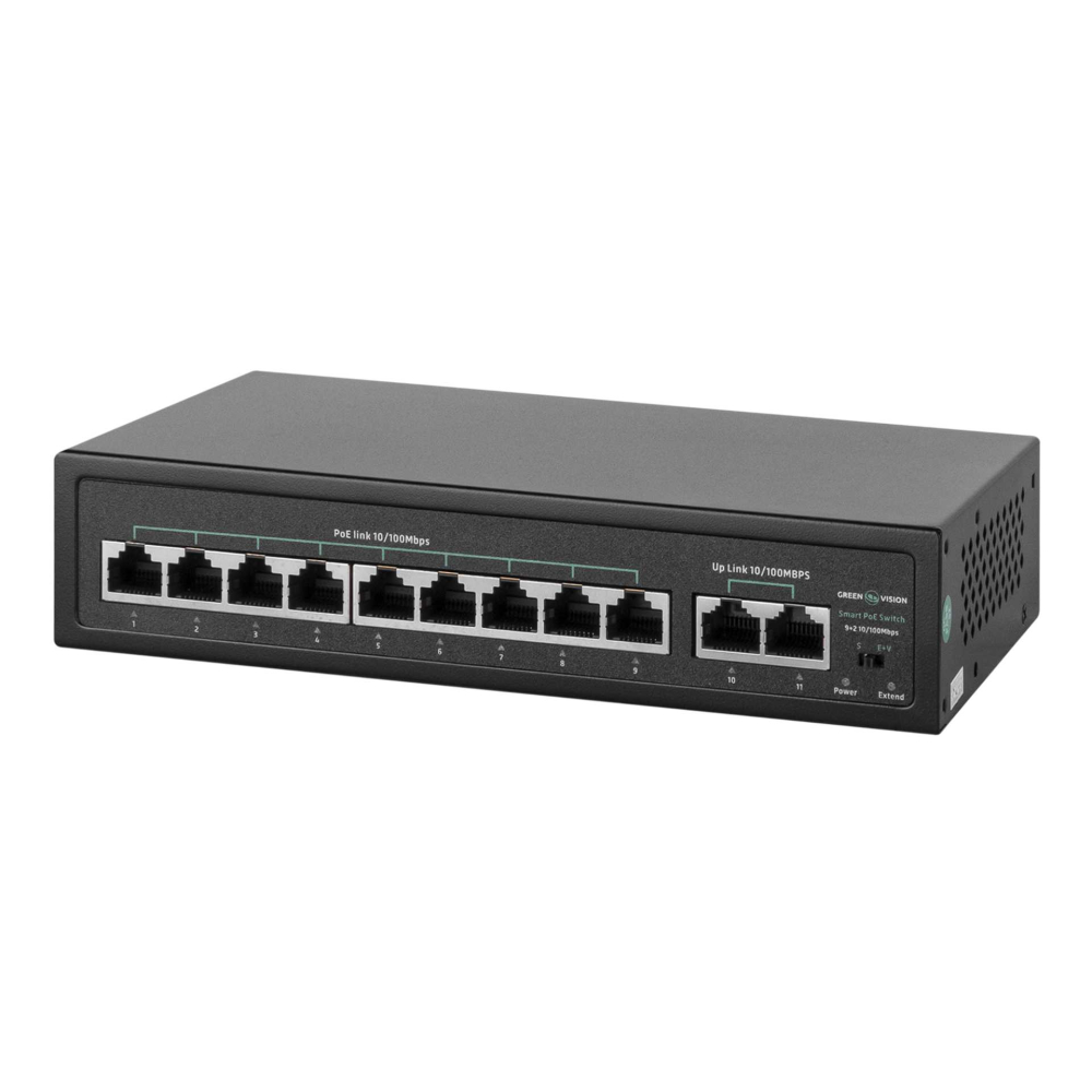 POE комутатор Green Vision POE GV-016-D-09+2P