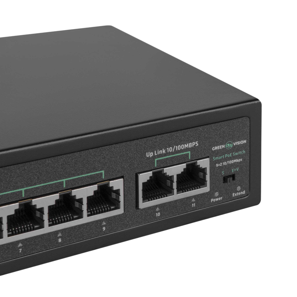 POE комутатор Green Vision POE GV-016-D-09+2P