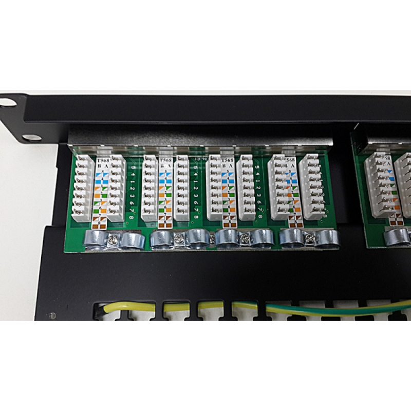 Патч панель Kingda 19″ 24xRJ-45 FTP кат. 5e