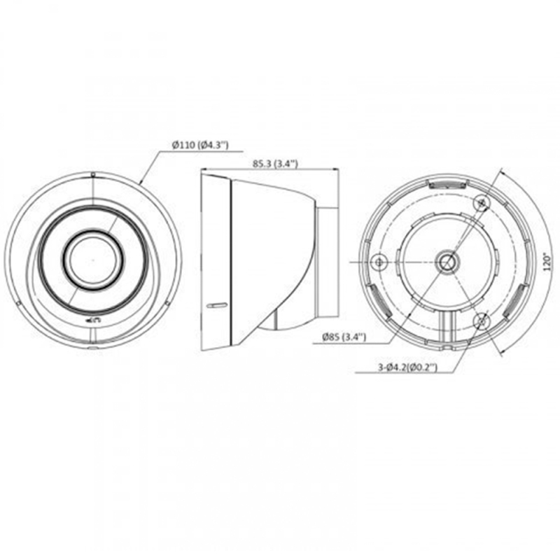 Ip відеокамера Hikvision DS-2CD1343G2-I (BLACK) (2.8мм)