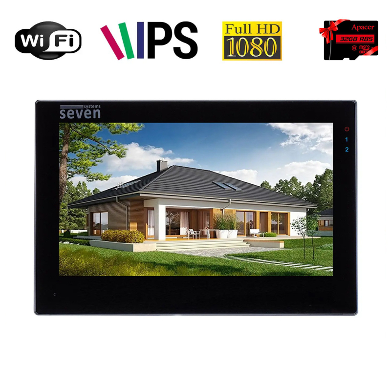 IP домофон SEVEN Systems DP-7577FHDW - IPS black