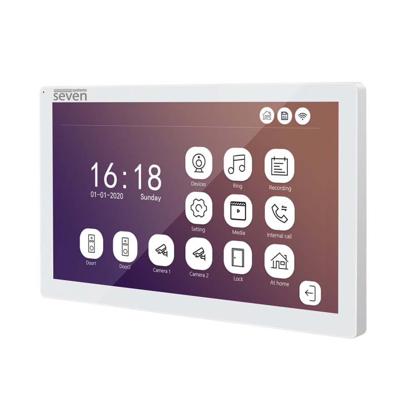Комплект домофону SEVEN Systems Wi-Fi  10 дюймів SEVEN DP-7517/02Kit white
