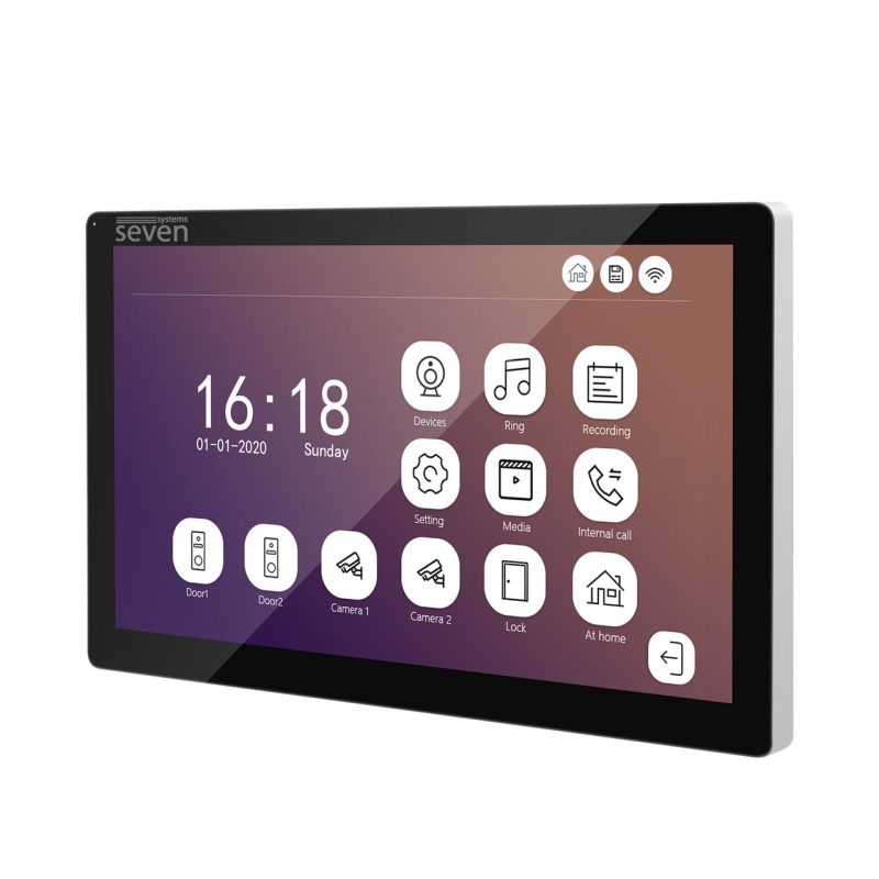 Комплект домофону SEVEN Systems Wi-Fi 10 дюймів  SEVEN DP-7517/02Kit black