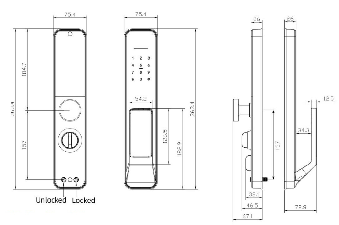 Замок Seven Lock SL-7769BF black