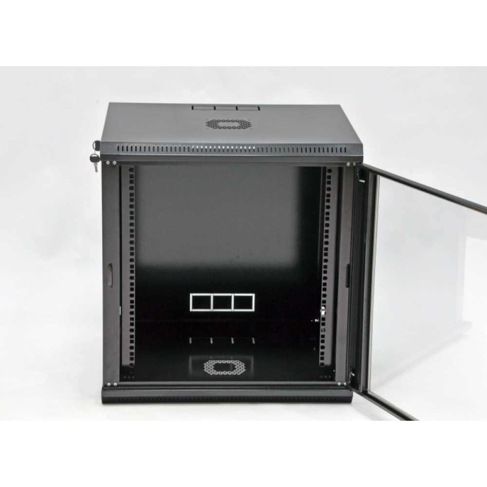 Шафа CMS 12U, 600х500х640 мм (Ш * Г * В), економ, акрилове скло, чорний. (UA-MGSWL125B)