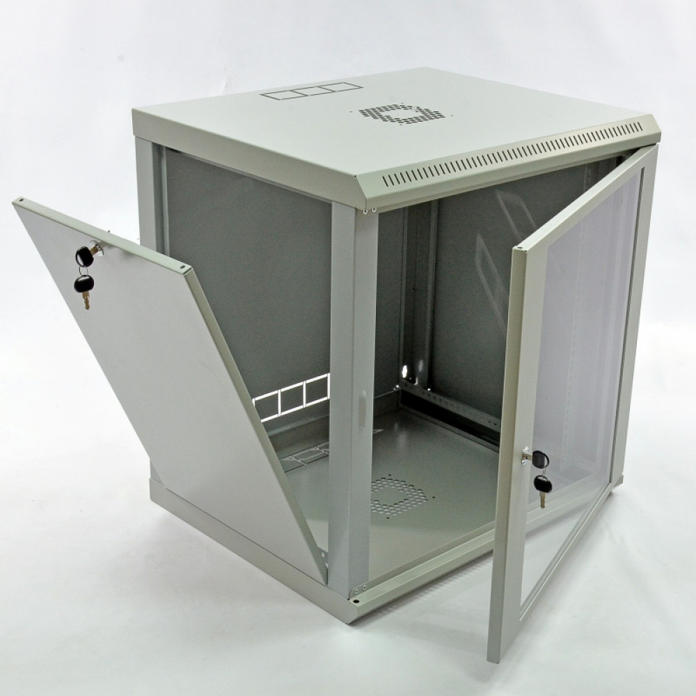 Шафа CMS 12U, 600х500х640 мм (Ш * Г * В), економ, акрилове скло, сіра (UA-MGSWL125G)