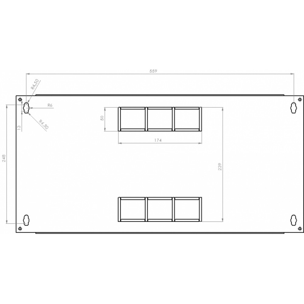 Шафа CMS 6U, 600х350х373 мм (Ш*Г*В), акрилове скло (UA-MGSWA635B)