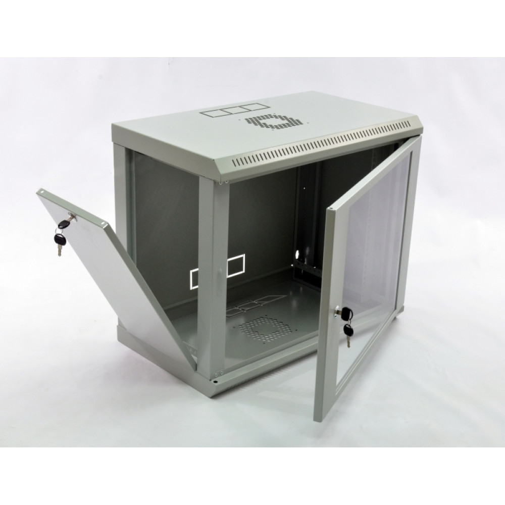Шафа CMS 9U, 600х350х507 мм (Ш * Г * В), економ, акрилове скло, сіра (UA-MGSWL935G)