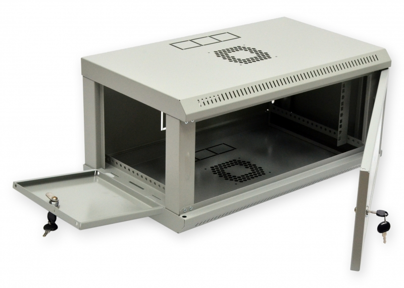 Шафа CMS 4U, 600х350х284 мм (Ш * Г * В), економ, акрилове скло, сіра (UA-MGSWL435G)