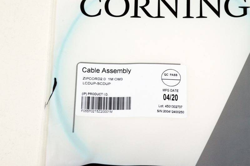 Патч-корд Corning LC/SC, 2.0мм, (OM3), Duplex, LSZH, 1м (F055702T5Z20001M)