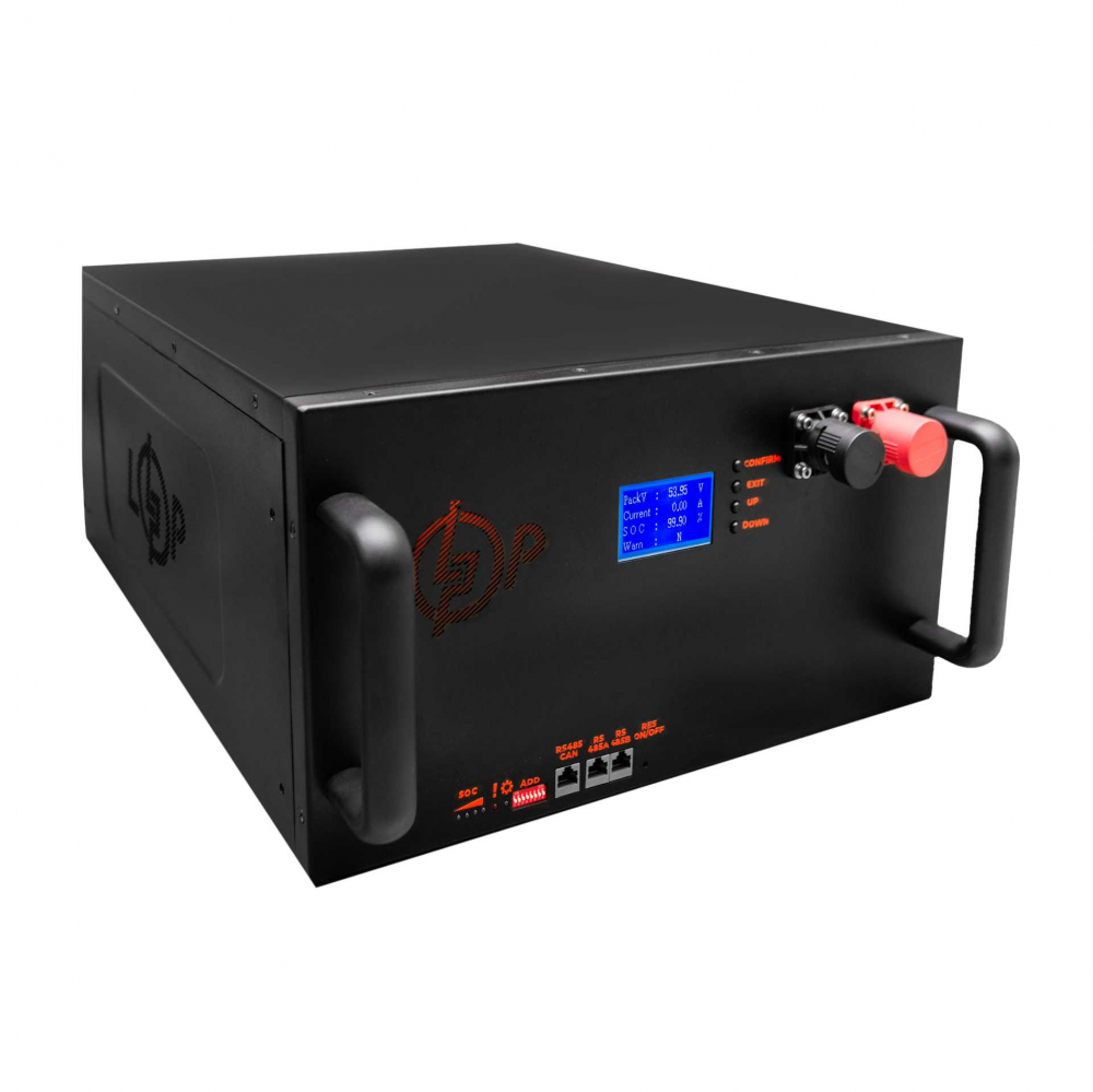 Акумулятор LogicPower LiFePO4 51,2V - 160 Ah (8192Wh) (BMS 200A/100А) LCD метал RM Smart
