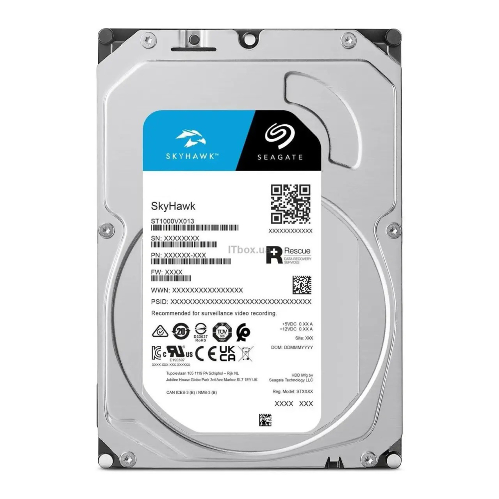 HDD накопичувач Seagate SkyHawk HDD 2TB 5400rpm 256MB ST2000VX017 3.5 SATAIII