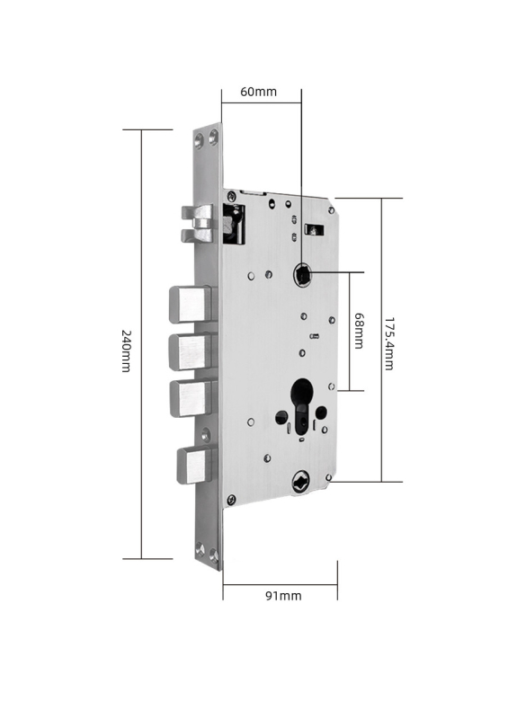 Замок Seven Lock SL-7765BFF black (врізна частина 6068) (SL7765BFFb)