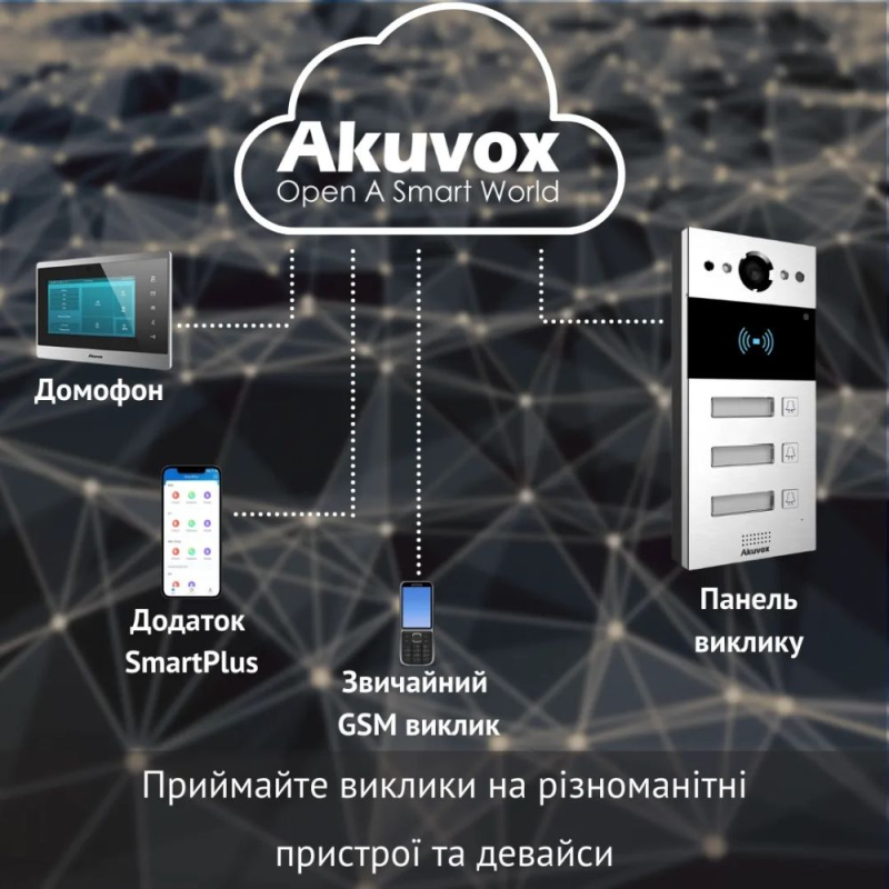 Виклична ІР панель Akuvox R20B X3 OW