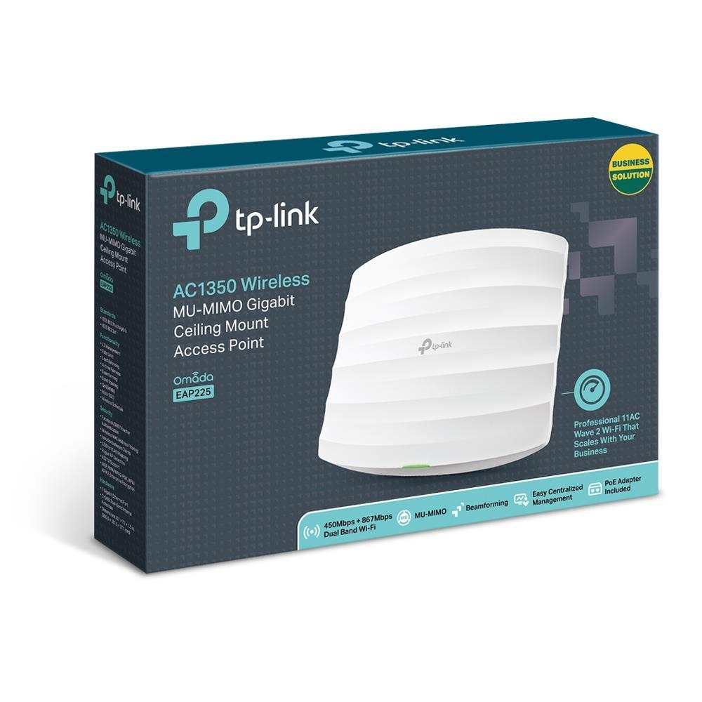Точка доступу TP-Link AC1350 EAP225 V3 гігабітна з кріпленням на стелю (111622)