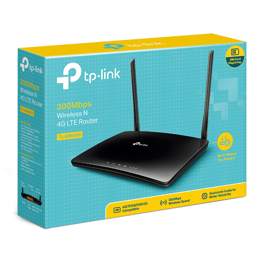 Маршрутизатор TP-Link TL-MR6400 N300 4G LTE Wi-Fi (143711)