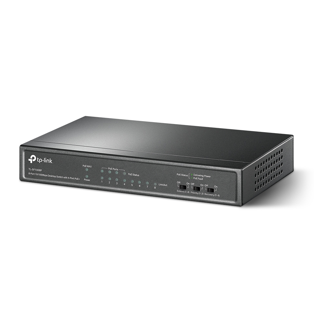POE комутатор TP-Link TL-SF1008P 8-портовий з 4 PoE+