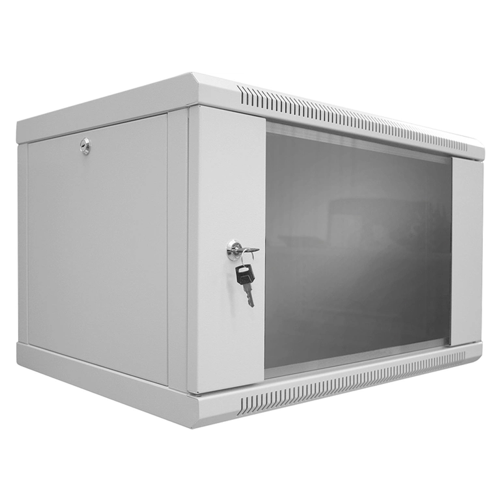 Шафа SteelNet 7U 600 x 400 скло, сірий
