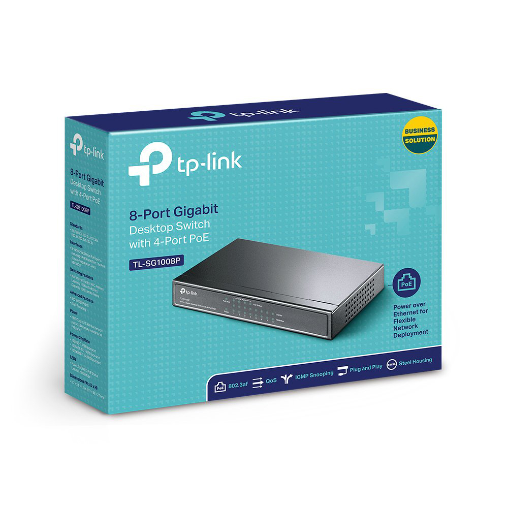 POE комутатор TP-Link TL-SG1008P з 4 PoE+